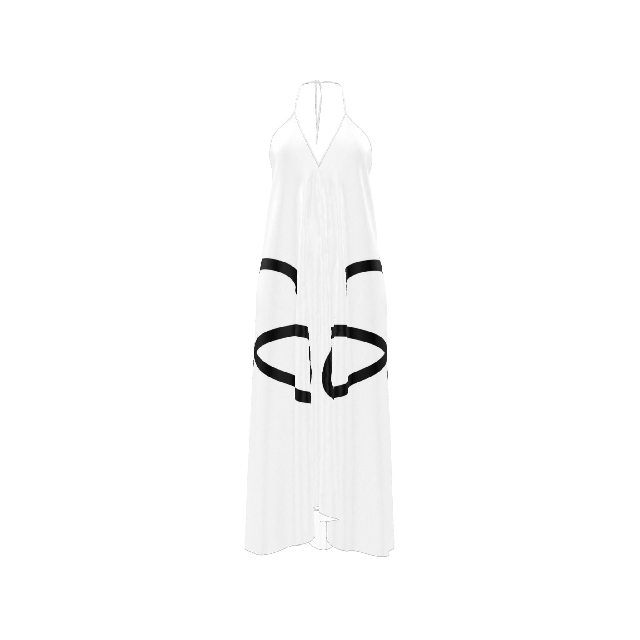 Halterneck backless dress