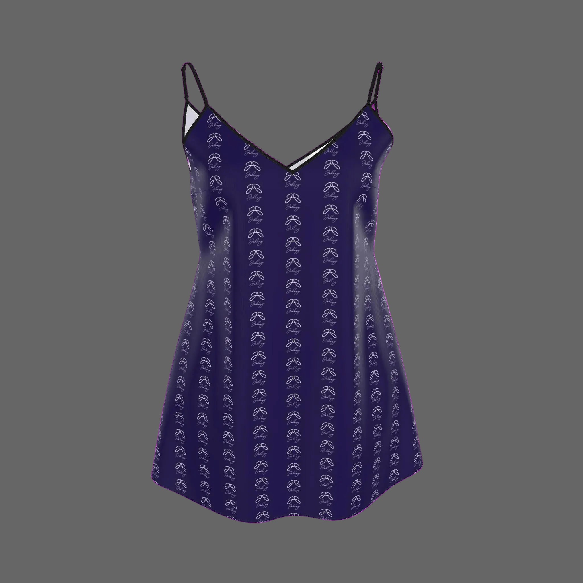 J O H N N Y Double “J” Mini Slip Dress in Deep Purple
