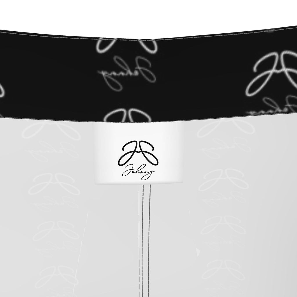 Double “J” Collection Denim Mini Skirt – Black with Print