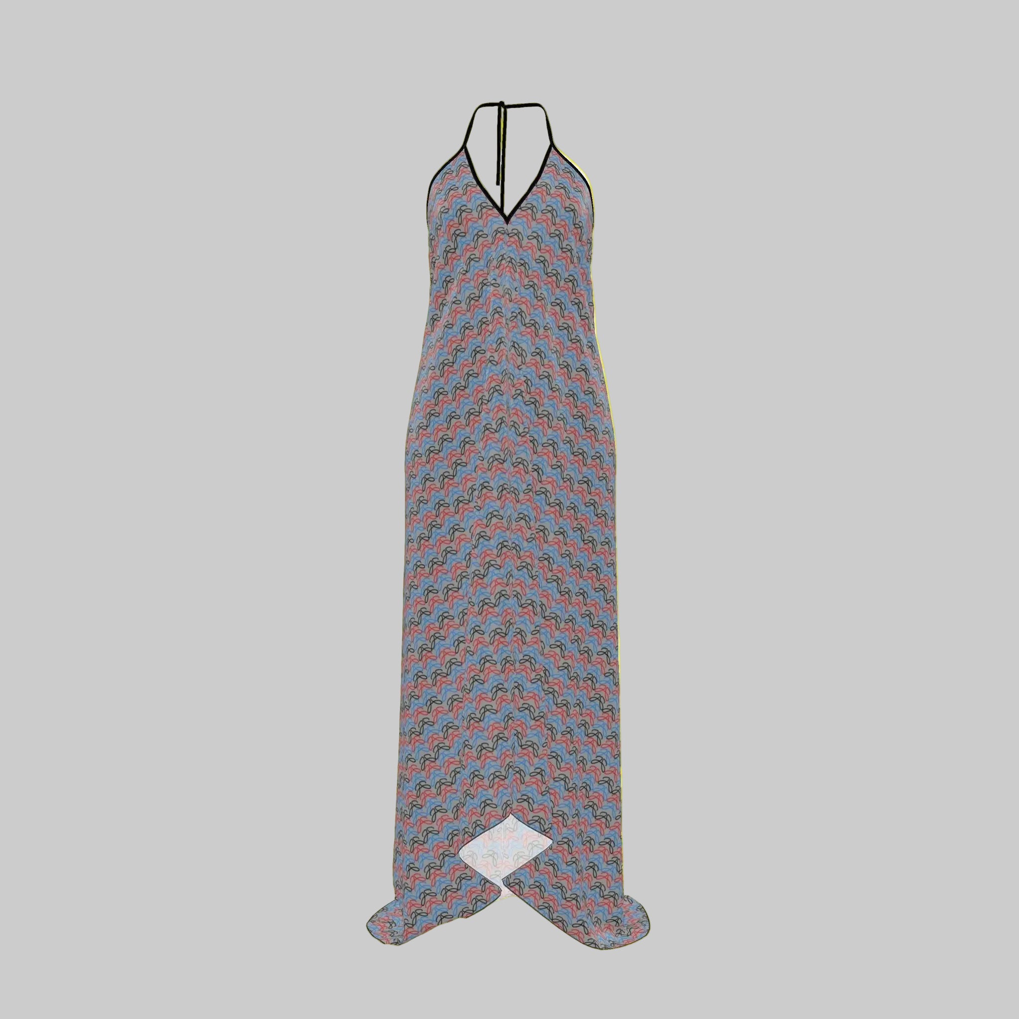 Double “J” Halterneck Backless Dress