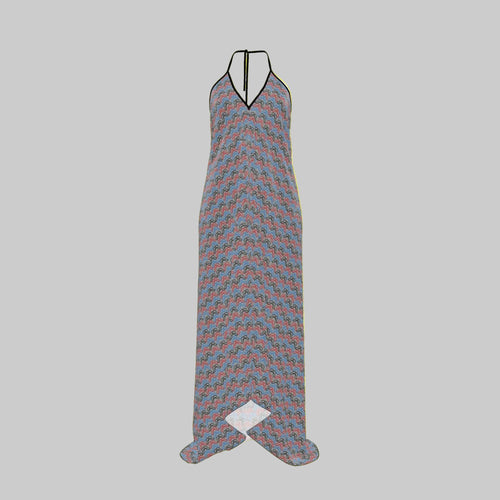 Double J halterneck backless dress