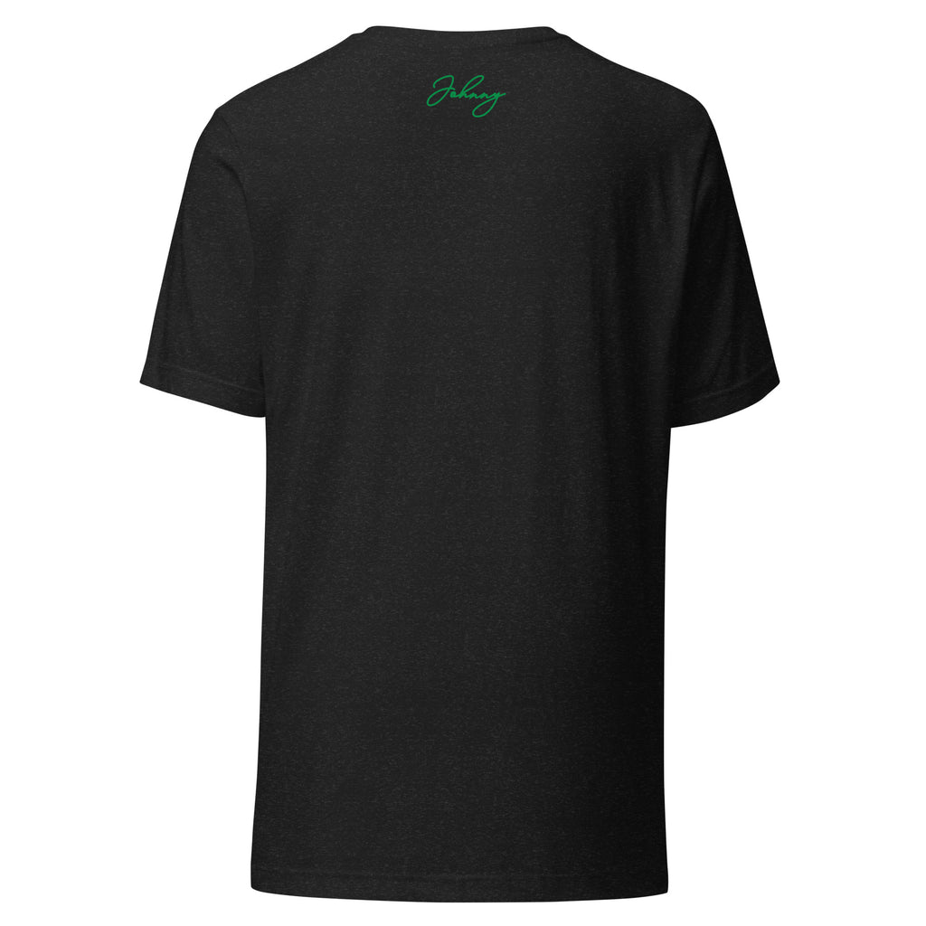 Unisex Halloween tee with burnt orange script logo