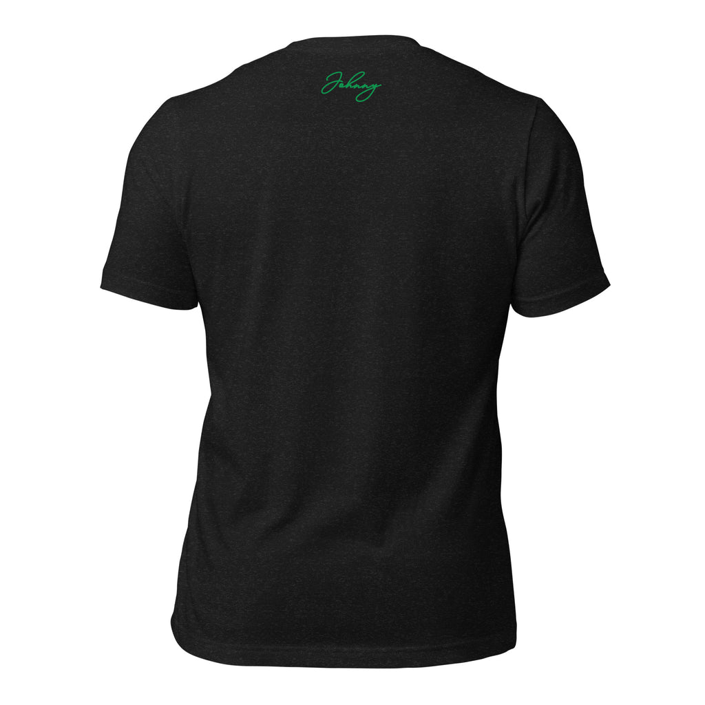 Unisex Halloween tee with burnt orange script logo