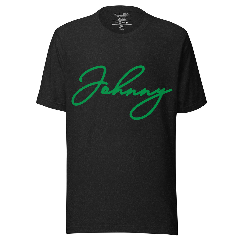 Unisex Halloween tee with burnt orange script logo