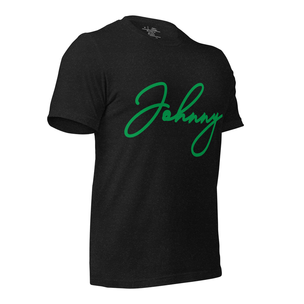 Unisex Halloween tee with burnt orange script logo
