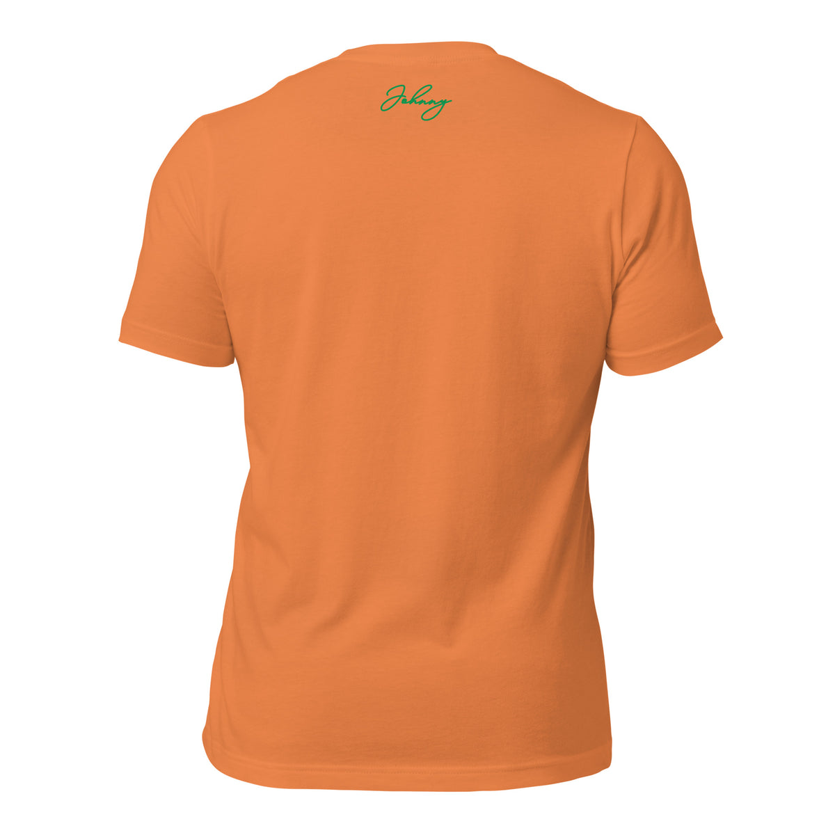 Unisex Halloween tee with burnt orange script logo