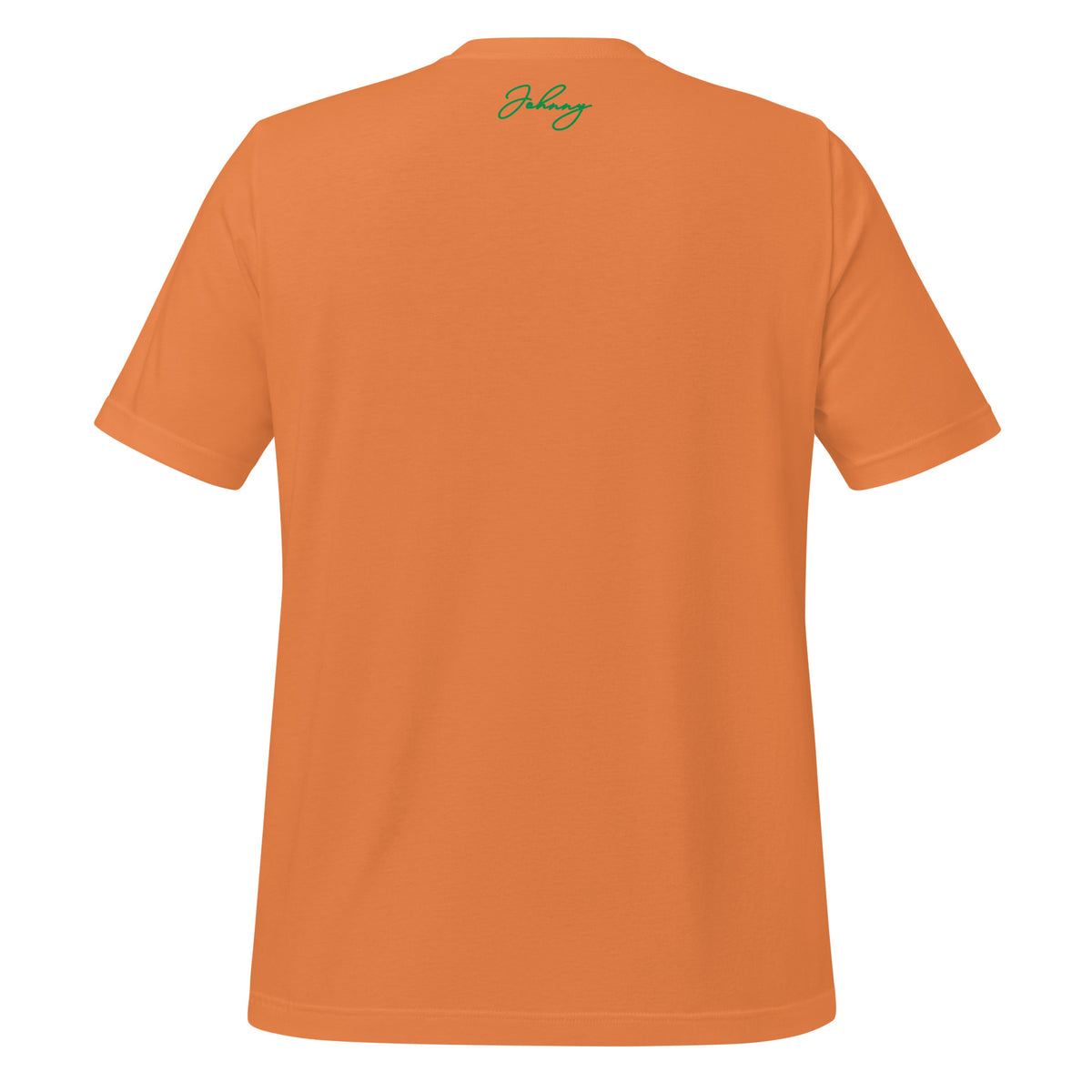 Unisex Halloween tee with burnt orange script logo